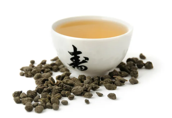 Гарячі зелений чай — стокове фото
