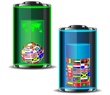 batteries.vector dünya bayrakları