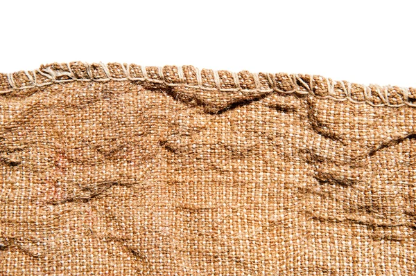 Textura de tecido de borda de lona antiga para fundo à moda antiga — Fotografia de Stock