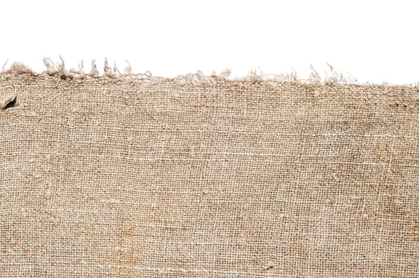 Textura de tecido de borda de lona velha — Fotografia de Stock