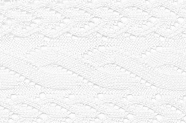 Белый вязаный шерстяной фон — стоковое фото