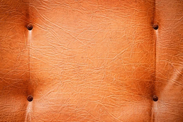 Brązowy skórzana tapicerka — Zdjęcie stockowe