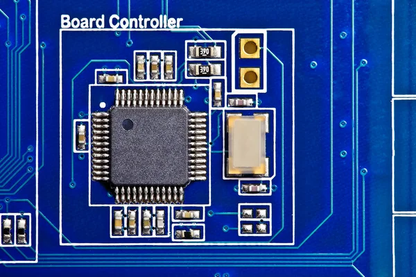 Board Controller. Computer electronic circuit — Stock Photo, Image