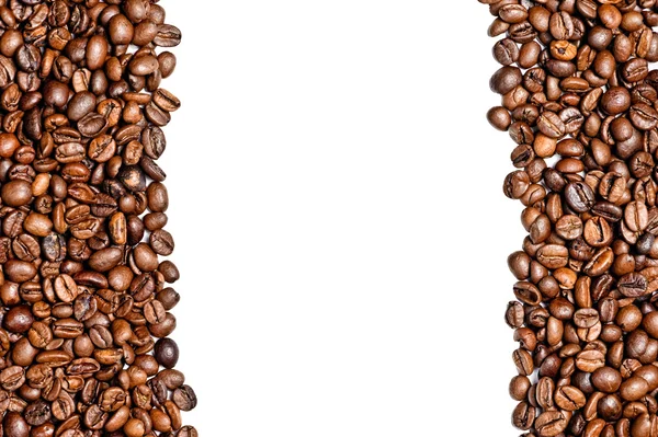 Szemes kávé, fehér — Stock Fotó