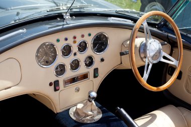 Classic Sports Car Dashboard clipart