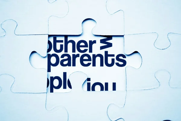 Rodiče puzzle — Stock fotografie