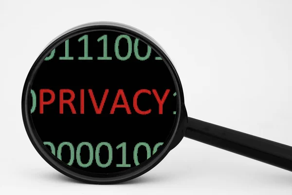 Sulla privacy — Foto Stock