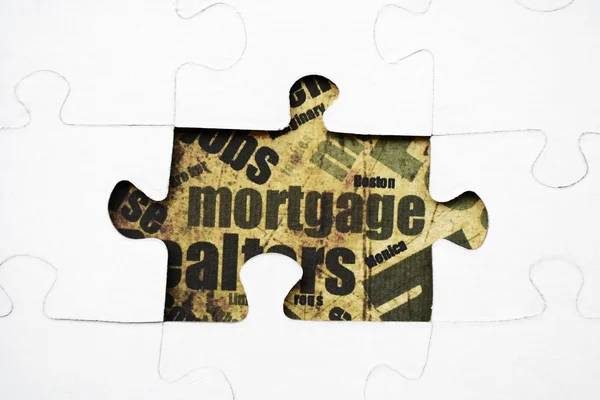 Mortgege puzzle — Stock Photo, Image