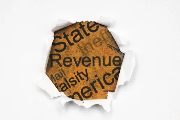 Revenue paper hole — Stock Photo, Image