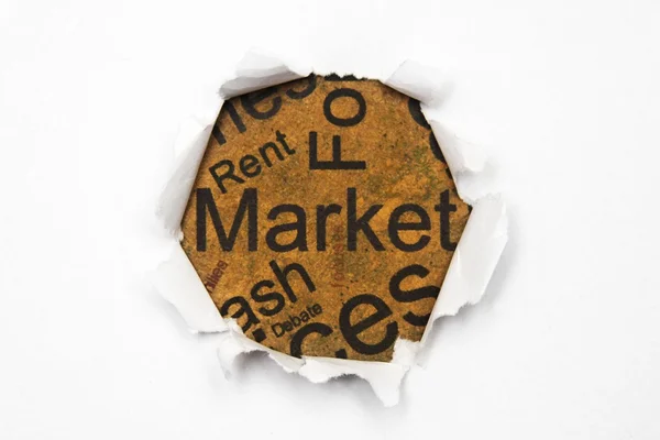 stock image Market paper hole