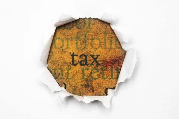 Tax paper hole — Stock Photo, Image