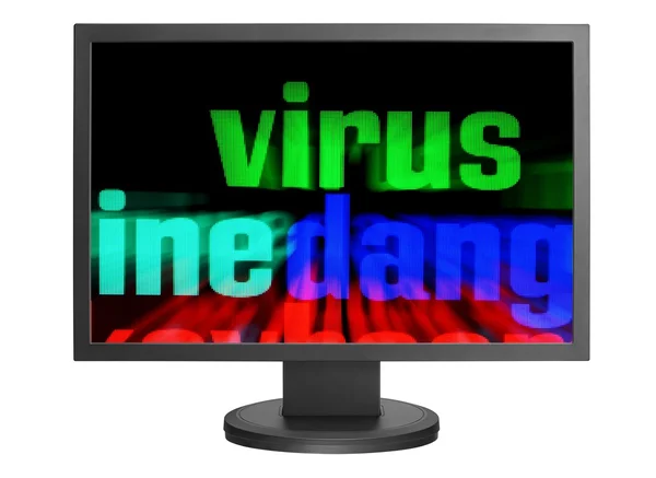 Virus en monitor —  Fotos de Stock