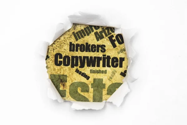 Otwór papier copywriter — Zdjęcie stockowe