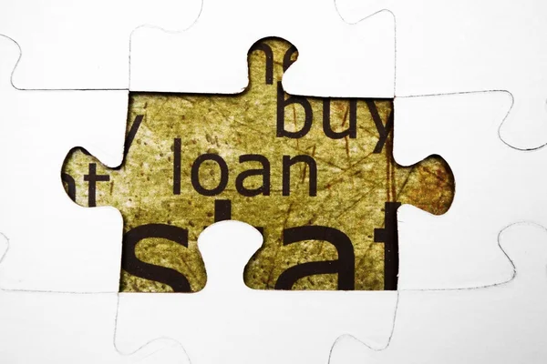 Loan puzzle concept — Stock Photo, Image
