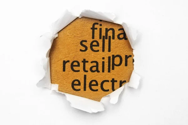 Sale retail paper hole — Stock Photo, Image