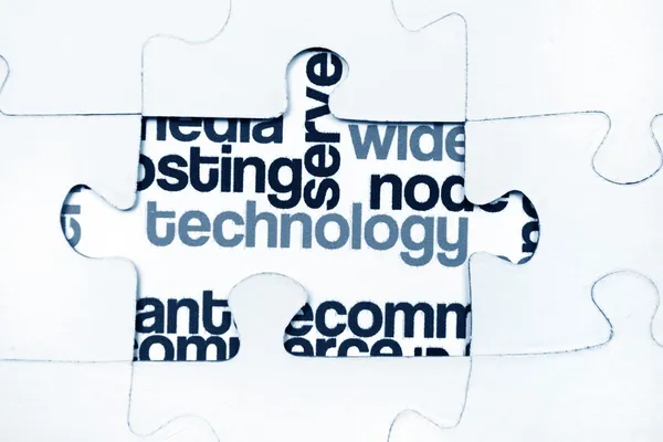 Technologie-Puzzle-Konzept — Stockfoto