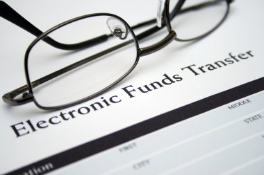 Electronic funds transfer clipart