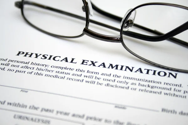 Formulário de exame físico — Fotografia de Stock