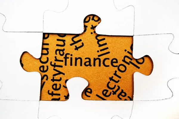 Finance puzzle concept — Stock Photo, Image