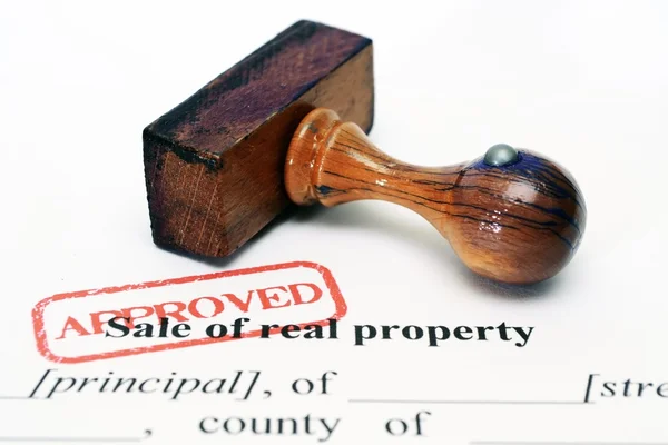 Verkauf von Immobilien Form — Stockfoto