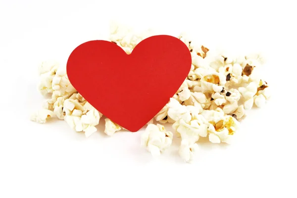 Ik hou van popcorn — Stockfoto