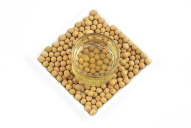 Soybean oil from soy bean clipart