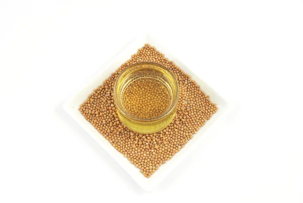 Soybean oil from soy bean — Stock Photo, Image