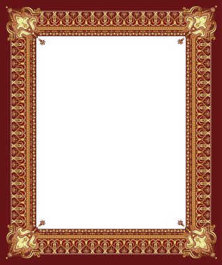 Luxury golden decorative frame clipart