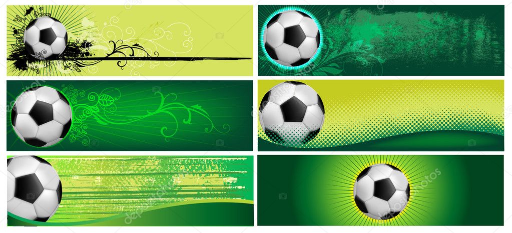 Set of football backgrounds — Stock Vector © Ola-Ola #10753426