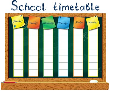 Schedule for the student clipart