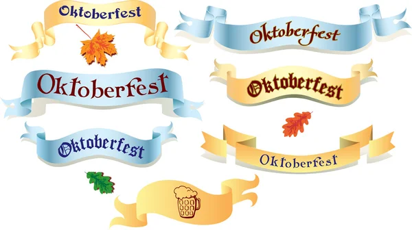 Szalagok Oktoberfest készlet — Stock Vector