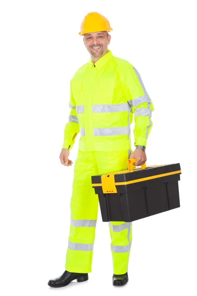 Portrait du travailleur portant une veste de sécurité — Photo