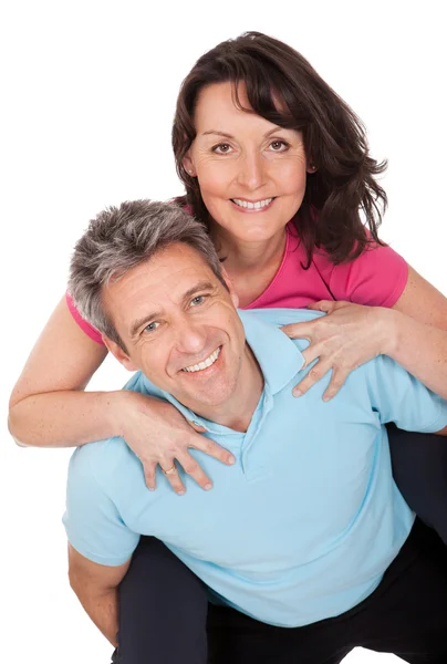 Active mature couple doing fitness Royalty Free Stock Photos