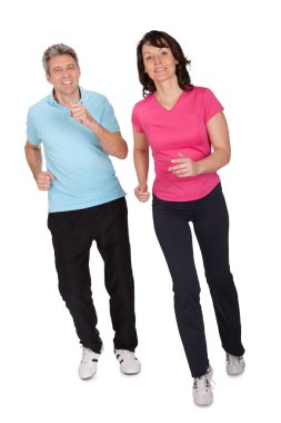 Fitness çift çalışan Olgun