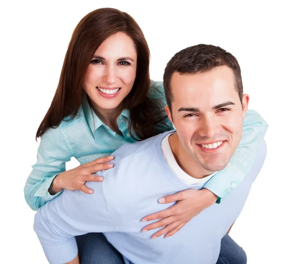 Retrato de belo casal jovem — Fotografia de Stock