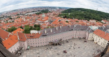 View of Prague Castle square clipart