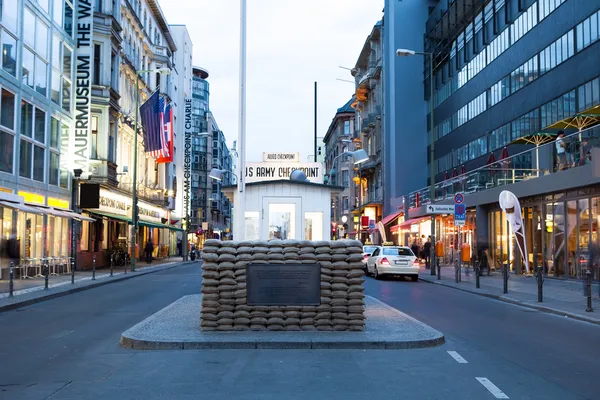 Checkpoint Charlie, Berlin, Germany,, — Stock Photo, Image
