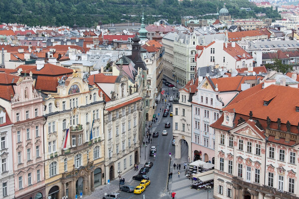 Old Town Square, Prague, View from the Town Hall tower,,