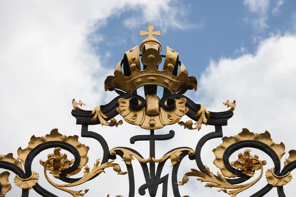 Detailformulier de kasteel gate, Praag,,, — Stockfoto