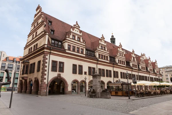 Rathaus (városháza), a Lipcsei — Stock Fotó