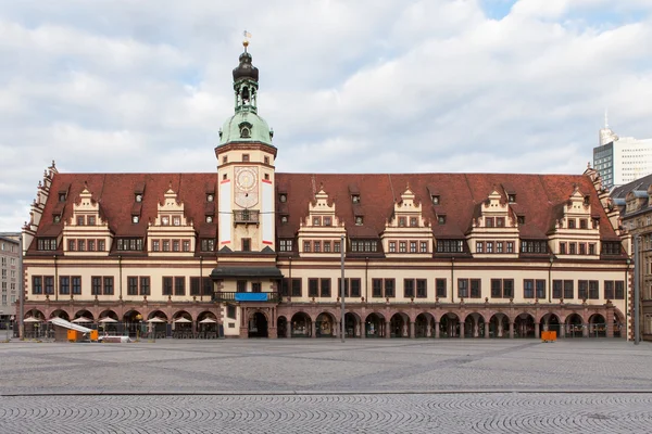 Rathaus (Municipio) a Lipsia — Foto Stock