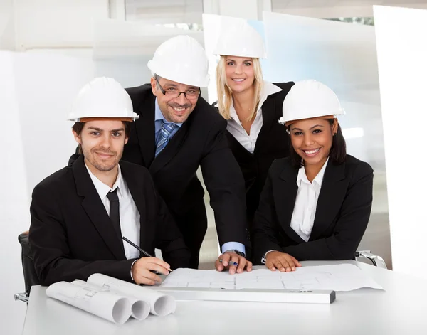 Group of architects at the meeting — Stock Photo, Image