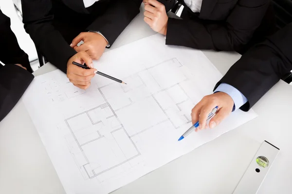 Group of architects at the meeting — Stock Photo, Image