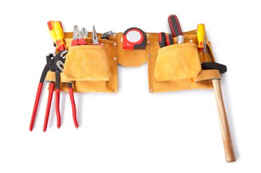Toolbelt with various tools clipart