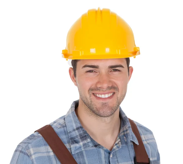 Arbetare bär hård hatt — Stockfoto