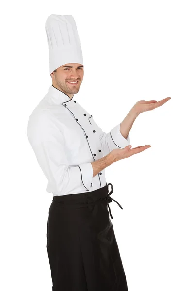 Retrato de chef feliz — Fotografia de Stock