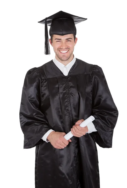 Χαρούμενος νεαρός αποφοίτηση άνθρωπος — Φωτογραφία Αρχείου