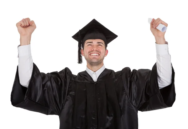 Joven graduación alegre hombre — Foto de Stock