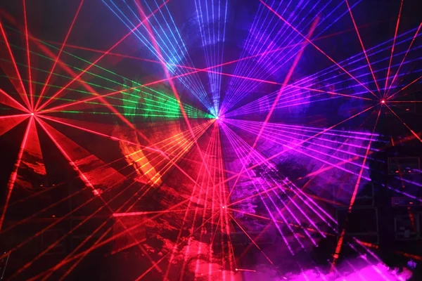 Discoteca e laser show Foto Stock Royalty Free
