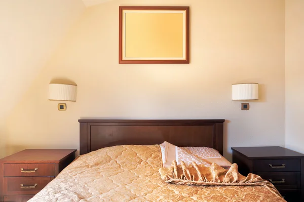 Hotel slaapkamer voor twee — Stockfoto
